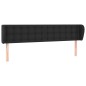 Testiera ad Orecchio Nera 183x23x78/88 cm in Similpelle
