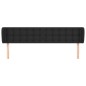 Testiera ad Orecchio Nera 183x23x78/88 cm in Similpelle