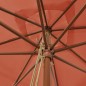 vidaXL Ombrellone da Giardino Palo in Legno Terracotta 300x300x273 cm vidaXL Ombrellone da Giardino Palo in Legno Terracotta 300x300x273 cm