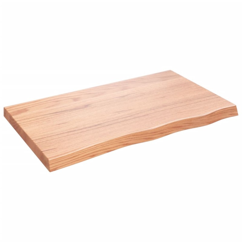 vidaXL Ripiano Muro Marrone Chiaro 100x60x6cm Massello Rovere Trattato vidaXL Ripiano Muro Marrone Chiaro 100x60x6cm Massello Rovere Trattato