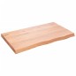 vidaXL Ripiano Muro Marrone Chiaro 100x60x6cm Massello Rovere Trattato vidaXL Ripiano Muro Marrone Chiaro 100x60x6cm Massello Rovere Trattato