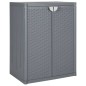 vidaXL Armadio da Giardino Grigio 65x45x88 cm in Rattan PP vidaXL Armadio da Giardino Grigio 65x45x88 cm in Rattan PP