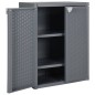 vidaXL Armadio da Giardino Grigio 65x45x88 cm in Rattan PP vidaXL Armadio da Giardino Grigio 65x45x88 cm in Rattan PP