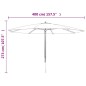 vidaXL Ombrellone da Giardino con Palo in Legno Verde 400x273 cm