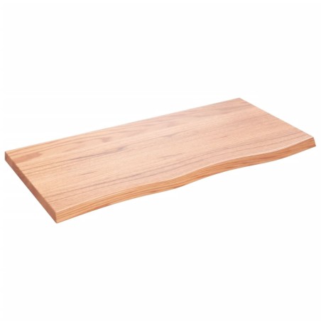 vidaXL Ripiano Muro Marrone Chiaro 100x50x4cm Massello Rovere Trattato