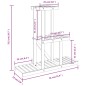 vidaXL Portafiori 81x25x75,5 cm in Legno Massello di Abete
