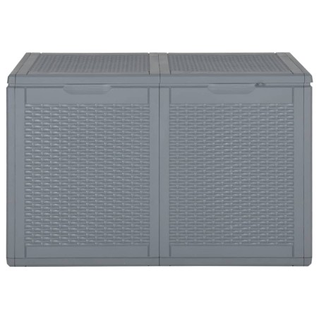 vidaXL Contenitore da Giardino Grigio in Rattan PP 180 L