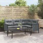 vidaXL Tavolino da Giardino Antracite 110x55x35 cm Acciaio vidaXL Tavolino da Giardino Antracite 110x55x35 cm Acciaio