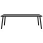 vidaXL Tavolino da Giardino Antracite 110x55x35 cm Acciaio vidaXL Tavolino da Giardino Antracite 110x55x35 cm Acciaio