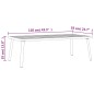 vidaXL Tavolino da Giardino Antracite 110x55x35 cm Acciaio vidaXL Tavolino da Giardino Antracite 110x55x35 cm Acciaio