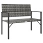 vidaXL Panca da Giardino a 2 Posti in Polyrattan Grigio vidaXL Panca da Giardino a 2 Posti in Polyrattan Grigio