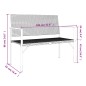 vidaXL Panca da Giardino a 2 Posti in Polyrattan Grigio vidaXL Panca da Giardino a 2 Posti in Polyrattan Grigio