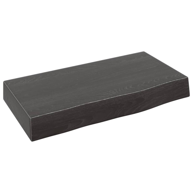 vidaXL Ripiano Muro Grigio Scuro 40x20x6 cm Massello Rovere Trattato vidaXL Ripiano Muro Grigio Scuro 40x20x6 cm Massello Rovere Trattato