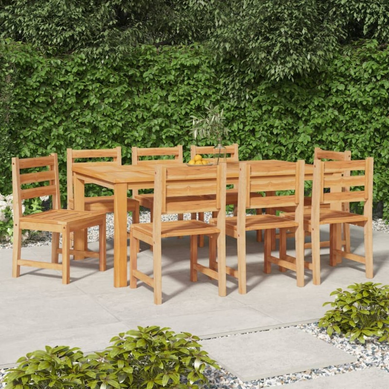 vidaXL Sedie da Giardino 8 pz in Legno Massello di Teak