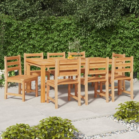 vidaXL Sedie da Giardino 8 pz in Legno Massello di Teak