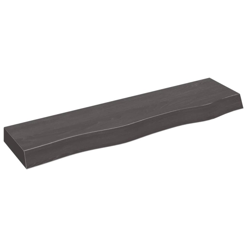vidaXL Ripiano Muro Grigio Scuro 80x20x6 cm Massello Rovere Trattato vidaXL Ripiano Muro Grigio Scuro 80x20x6 cm Massello Rovere Trattato