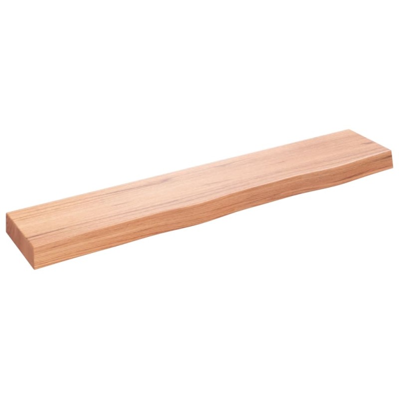 vidaXL Ripiano Muro Marrone Chiaro 100x20x6cm Massello Rovere Trattato vidaXL Ripiano Muro Marrone Chiaro 100x20x6cm Massello Rovere Trattato