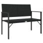 vidaXL Panca da Giardino a 2 Posti in Polyrattan Nero vidaXL Panca da Giardino a 2 Posti in Polyrattan Nero