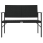 vidaXL Panca da Giardino a 2 Posti in Polyrattan Nero vidaXL Panca da Giardino a 2 Posti in Polyrattan Nero