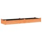 vidaXL Fioriera Giardino con Fodera Marrone 240x60x25cm Massello Abete vidaXL Fioriera Giardino con Fodera Marrone 240x60x25cm Massello Abete