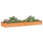 vidaXL Fioriera Giardino con Fodera Marrone 240x60x25cm Massello Abete vidaXL Fioriera Giardino con Fodera Marrone 240x60x25cm Massello Abete