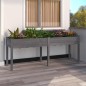 vidaXL Fioriera con Fodera Grigia 203x53x76cm Legno Massello di Abete vidaXL Fioriera con Fodera Grigia 203x53x76cm Legno Massello di Abete