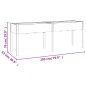 vidaXL Fioriera con Fodera Grigia 203x53x76cm Legno Massello di Abete vidaXL Fioriera con Fodera Grigia 203x53x76cm Legno Massello di Abete