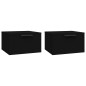 vidaXL Comodini a Muro 2 pz Neri 34x30x20 cm vidaXL Comodini a Muro 2 pz Neri 34x30x20 cm