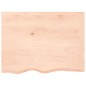 vidaXL Ripiano a Parete 80x60x6 cm Legno Massello Rovere Non Trattato vidaXL Ripiano a Parete 80x60x6 cm Legno Massello Rovere Non Trattato