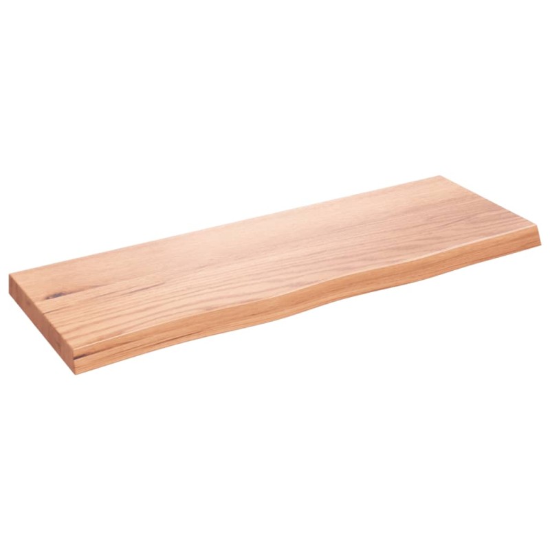 vidaXL Ripiano Muro Marrone Chiaro 80x30x4 cm Massello Rovere Trattato vidaXL Ripiano Muro Marrone Chiaro 80x30x4 cm Massello Rovere Trattato