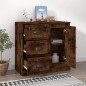 vidaXL Credenza Rovere Fumo 70x35,5x67,5 cm in Legno Multistrato vidaXL Credenza Rovere Fumo 70x35,5x67,5 cm in Legno Multistrato