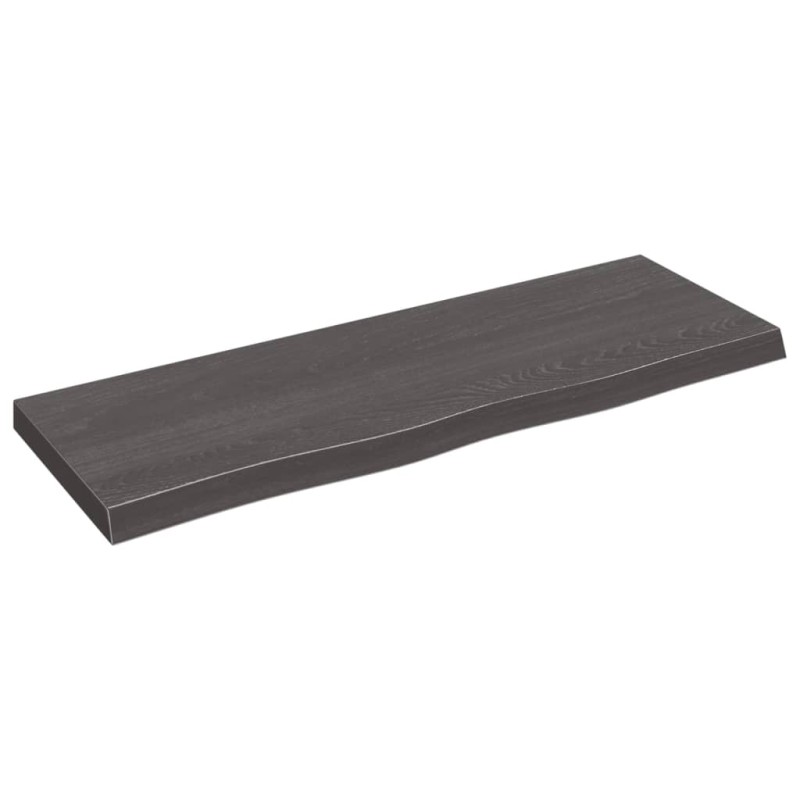 vidaXL Ripiano Muro Grigio Scuro 80x30x4 cm Massello Rovere Trattato vidaXL Ripiano Muro Grigio Scuro 80x30x4 cm Massello Rovere Trattato