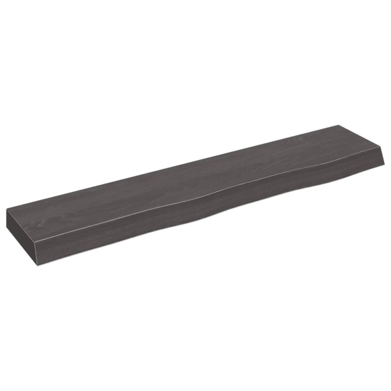 vidaXL Ripiano Muro Grigio Scuro 100x20x6 cm Massello Rovere Trattato vidaXL Ripiano Muro Grigio Scuro 100x20x6 cm Massello Rovere Trattato