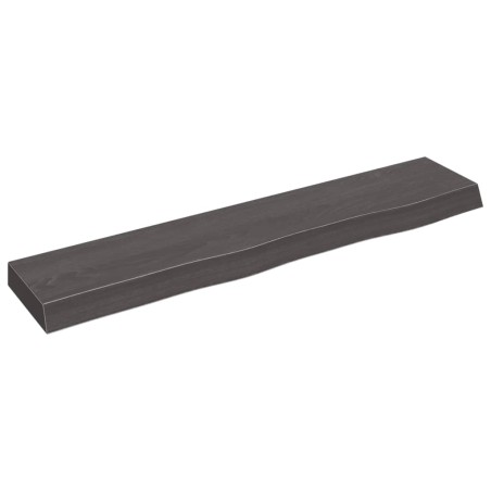 vidaXL Ripiano Muro Grigio Scuro 100x20x6 cm Massello Rovere Trattato