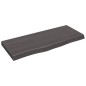 vidaXL Ripiano Marrone Scuro 100x40x(2-6) cm Massello Rovere Trattato vidaXL Ripiano Marrone Scuro 100x40x(2-6) cm Massello Rovere Trattato