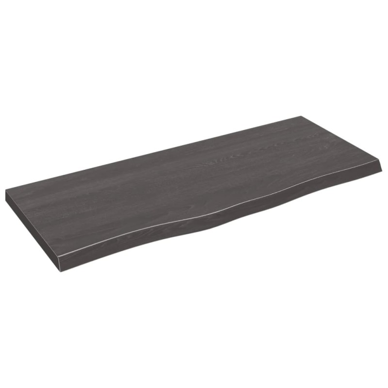 vidaXL Ripiano Muro Grigio Scuro 100x40x4 cm Massello Rovere Trattato vidaXL Ripiano Muro Grigio Scuro 100x40x4 cm Massello Rovere Trattato