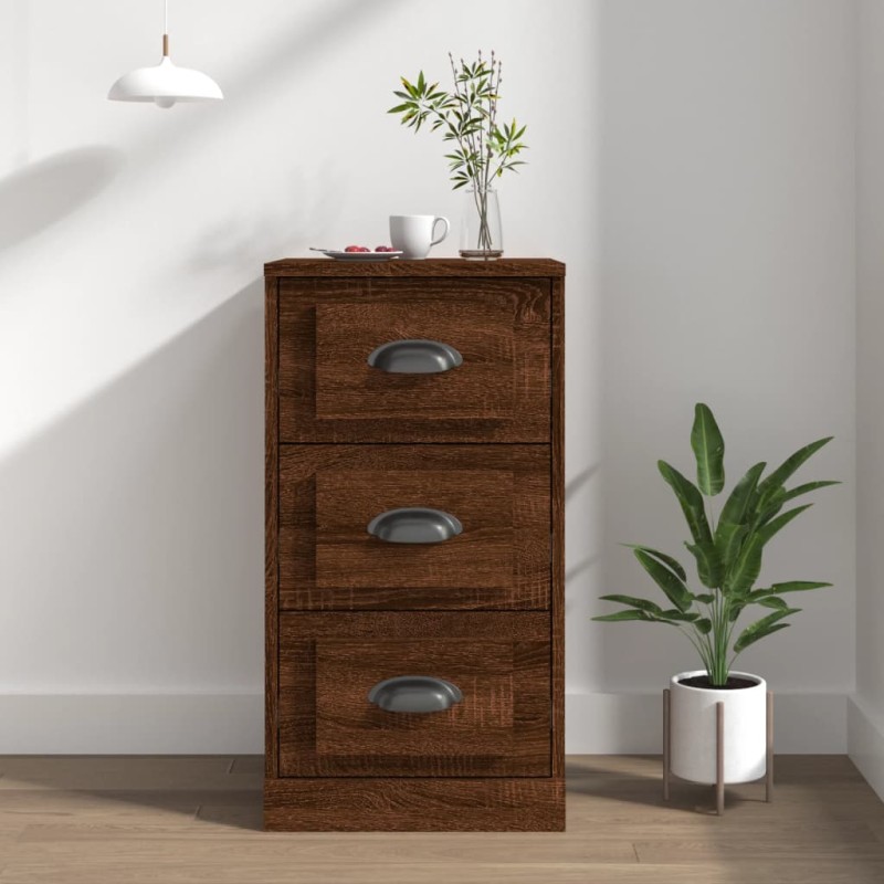 vidaXL Credenza Rovere Marrone 36x35,5x67,5 cm in Legno Multistrato vidaXL Credenza Rovere Marrone 36x35,5x67,5 cm in Legno Multistrato