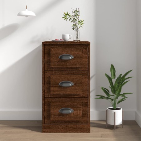 vidaXL Credenza Rovere Marrone 36x35,5x67,5 cm in Legno Multistrato