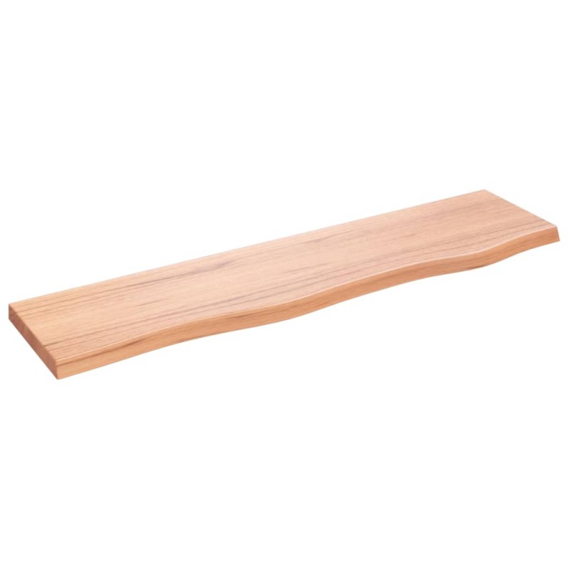 vidaXL Ripiano Muro Marrone Chiaro 80x20x2 cm Massello Rovere Trattato vidaXL Ripiano Muro Marrone Chiaro 80x20x2 cm Massello Rovere Trattato