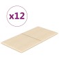 Pannelli Murali 12 pz Crema 60x30 cm in Tessuto 2,16 m² Pannelli Murali 12 pz Crema 60x30 cm in Tessuto 2,16 m²