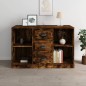 vidaXL Credenza Rovere Fumo 104,5x35,5x67,5 cm in Legno Multistrato vidaXL Credenza Rovere Fumo 104,5x35,5x67,5 cm in Legno Multistrato