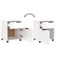vidaXL Schedario con Ruote Bianco Lucido 45x38x54 cm Legno Multistrato