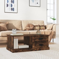 vidaXL Tavolino da Salotto Rovere Fumo 90x50x35 cm Legno Multistrato