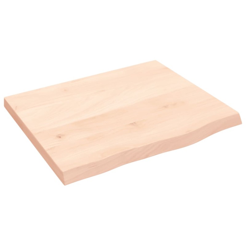 vidaXL Ripiano a Parete 60x50x4 cm Legno Massello Rovere Non Trattato vidaXL Ripiano a Parete 60x50x4 cm Legno Massello Rovere Non Trattato