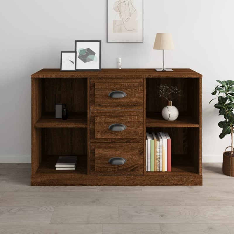 vidaXL Credenza Rovere Marrone 104,5x35,5x67,5 cm in Legno Multistrato vidaXL Credenza Rovere Marrone 104,5x35,5x67,5 cm in Legno Multistrato