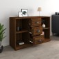 vidaXL Credenza Rovere Marrone 104,5x35,5x67,5 cm in Legno Multistrato vidaXL Credenza Rovere Marrone 104,5x35,5x67,5 cm in Legno Multistrato
