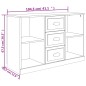 vidaXL Credenza Rovere Marrone 104,5x35,5x67,5 cm in Legno Multistrato vidaXL Credenza Rovere Marrone 104,5x35,5x67,5 cm in Legno Multistrato