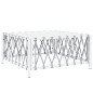vidaXL Tavolo da Giardino Bianco 70x70x34 cm in Tessuto Intrecciato