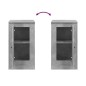 vidaXL Credenze 2pz Grigio Cemento 37,5x35,5x67,5 cm Legno Multistrato vidaXL Credenze 2pz Grigio Cemento 37,5x35,5x67,5 cm Legno Multistrato