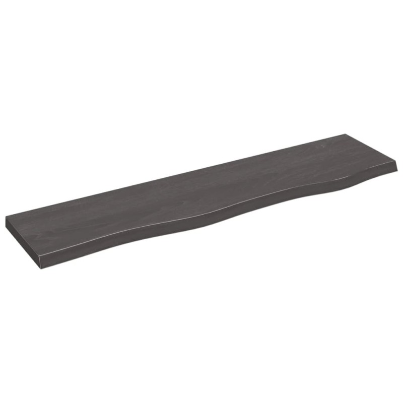 vidaXL Ripiano Muro Grigio Scuro 80x20x2 cm Massello Rovere Trattato vidaXL Ripiano Muro Grigio Scuro 80x20x2 cm Massello Rovere Trattato